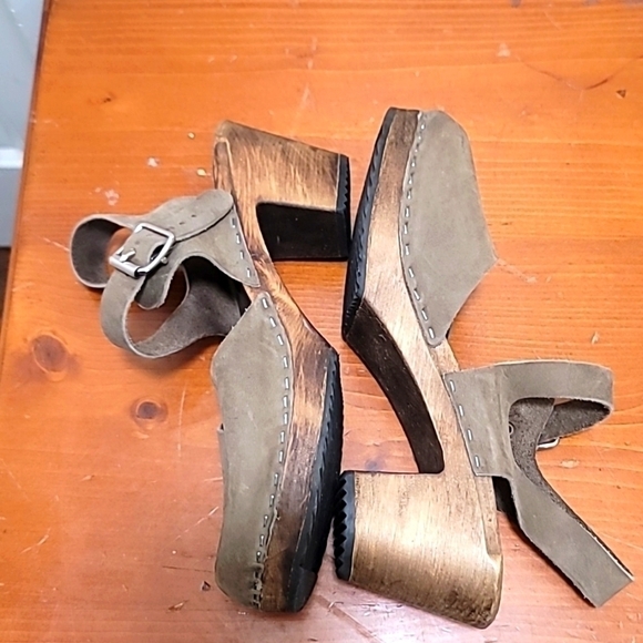 LOTTAS FROM STOCKHOLM WOMEN'S HIGHWOOD MARY JANE LEATHER CLOG SIZE 39 USA 8.5 - Picture 9 of 9